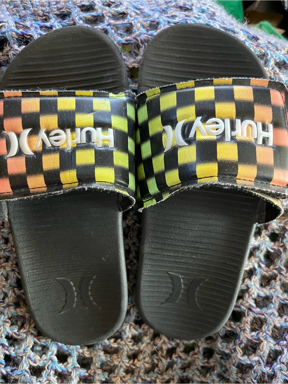 Hurley Kids Checkerboard Slide Sandals [2]